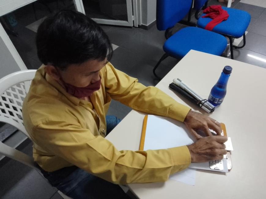 O curso de Braille começou nesta quarta-feira, 16 e se estende até 22 de junho com carga horária de 60h