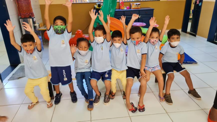 Na EMEI Professora Cleonice Oliveira, no bairro do Tapanã, a programação é recheada de brincadeiras e a criançada se diverte aprendendo