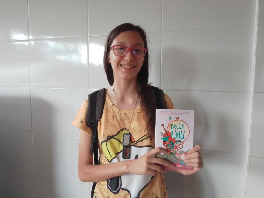 Fernanda Palheta Peres, de 14 anos, estudante do 9º ano, se encantou com a diferença dos sons