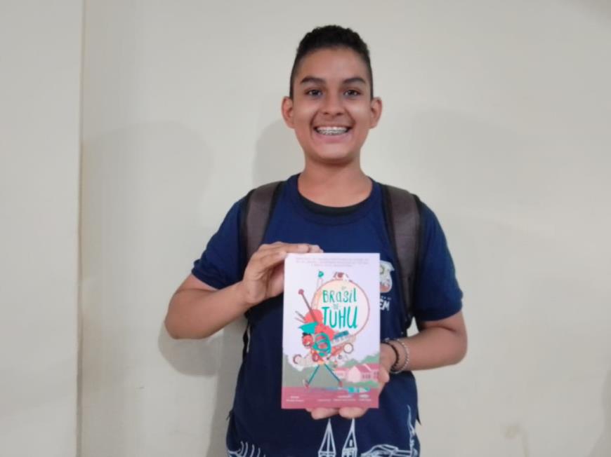 Gustavo Torres de Azevedo, de 14 anos, estudante do 9º ano ficou encantado com o tipo de música.
