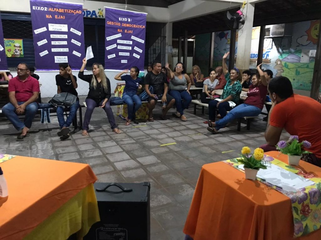 Estudantes debateram cada eixo que será discutido no Fórum Municipal da Ejai