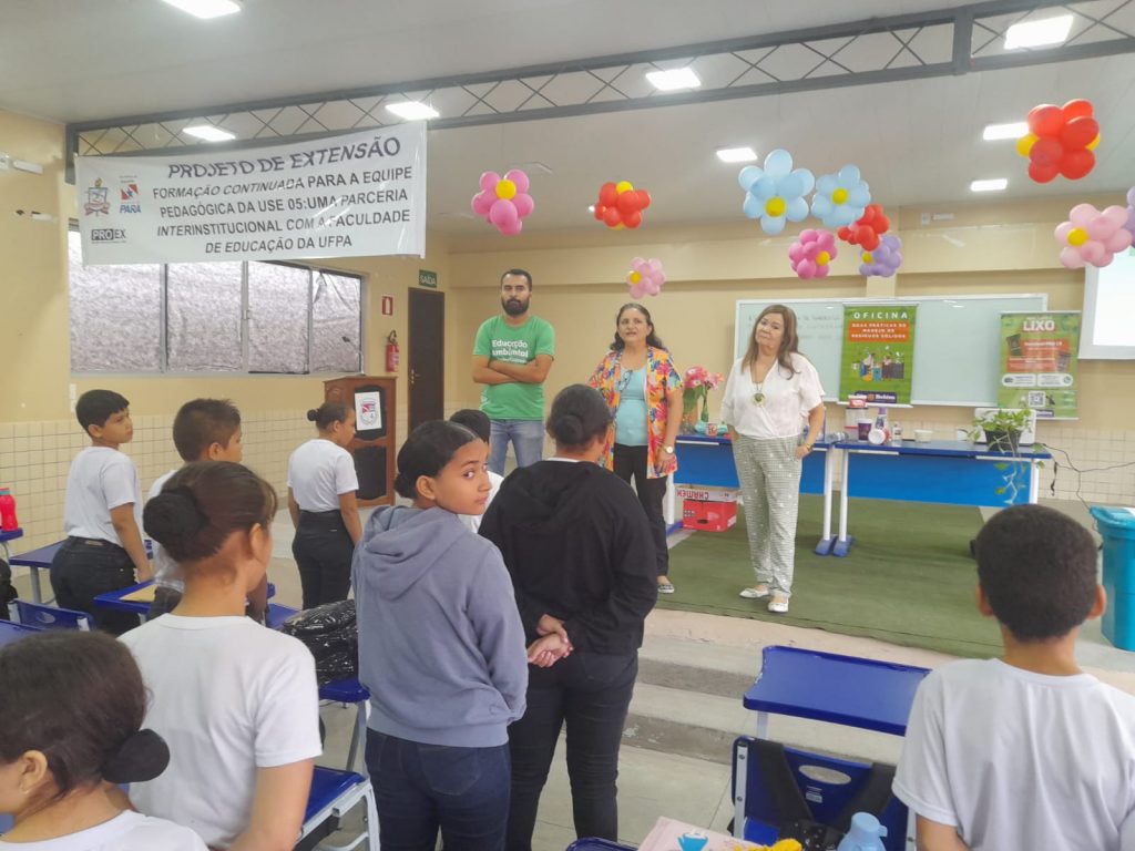 Agentes de educação ambiental da Sesan realizam palestras e oficinas nas escolas públicas sobre boas práticas sustentáveis de manejo de resíduos sólidos