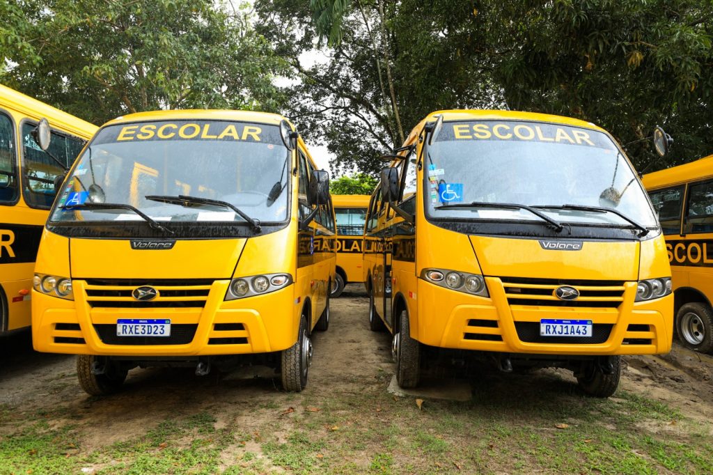 São dez ônibus com capacidade para 31 alunos sentados e dez com capacidade para 59 alunos sentados. Os veículos vão substituir os de 14, 22 e 23 lugares