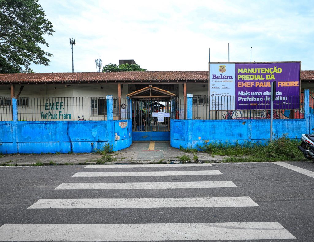 Reforma da EMEF Paulo Freire, no Tenoné, é garantia do compromisso da Prefeitura de Belám com a educação de qualidade.