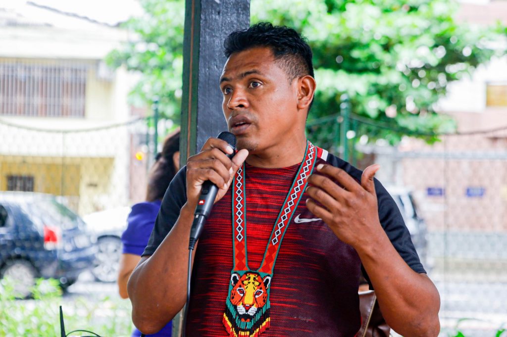 O venezuelano Jhonny Rivas, 40 anos, faz parte do Conselho Warao Ojiduna - representação sociopolítica dos Warao que residem na região metropolitana de Belém.