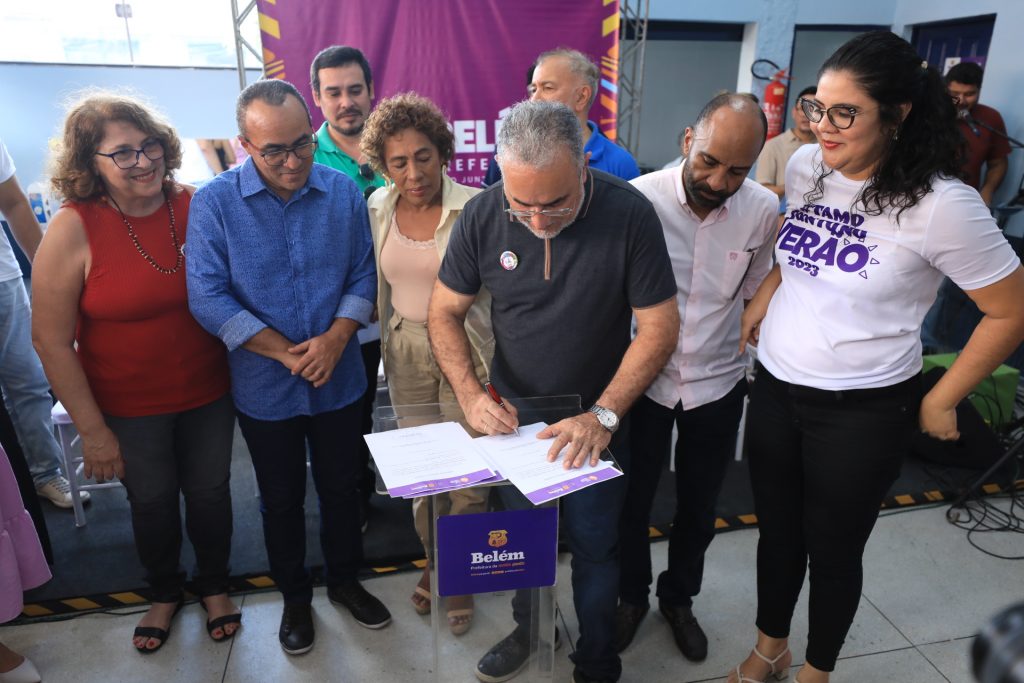 Prefeito Edmilson Rodrigues assina Ordem de Serviço para implantação da Escola Parque Milton Monte