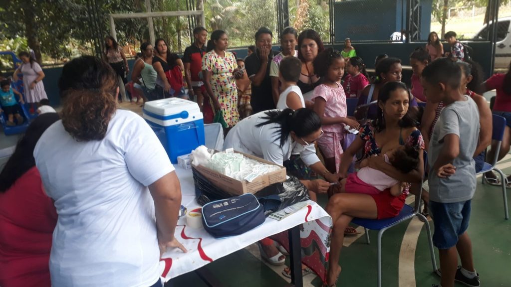 Campanha de multivacinação realizada durante a ação