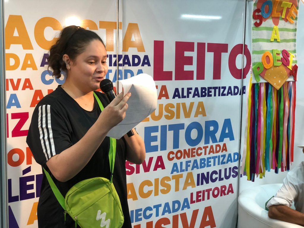 Mayave Ribeiro gostou muito da interatividade da programação no stand da Prefeitura de Belém