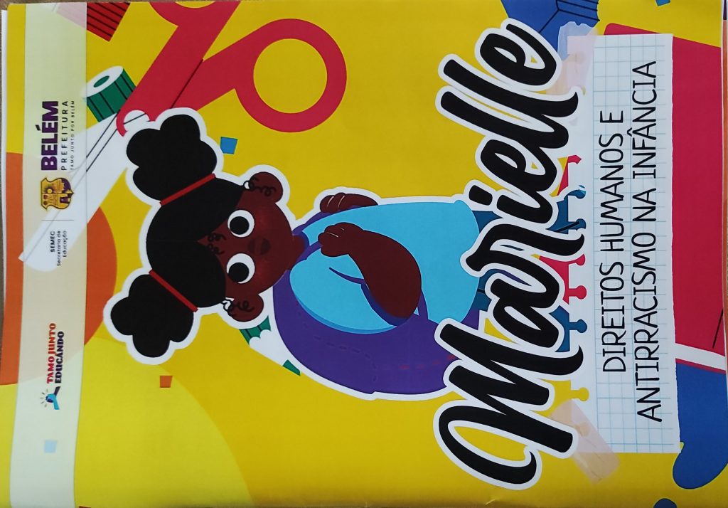 Capa da cartilha "Marielle": combate ao racismo na infância e nas escolas