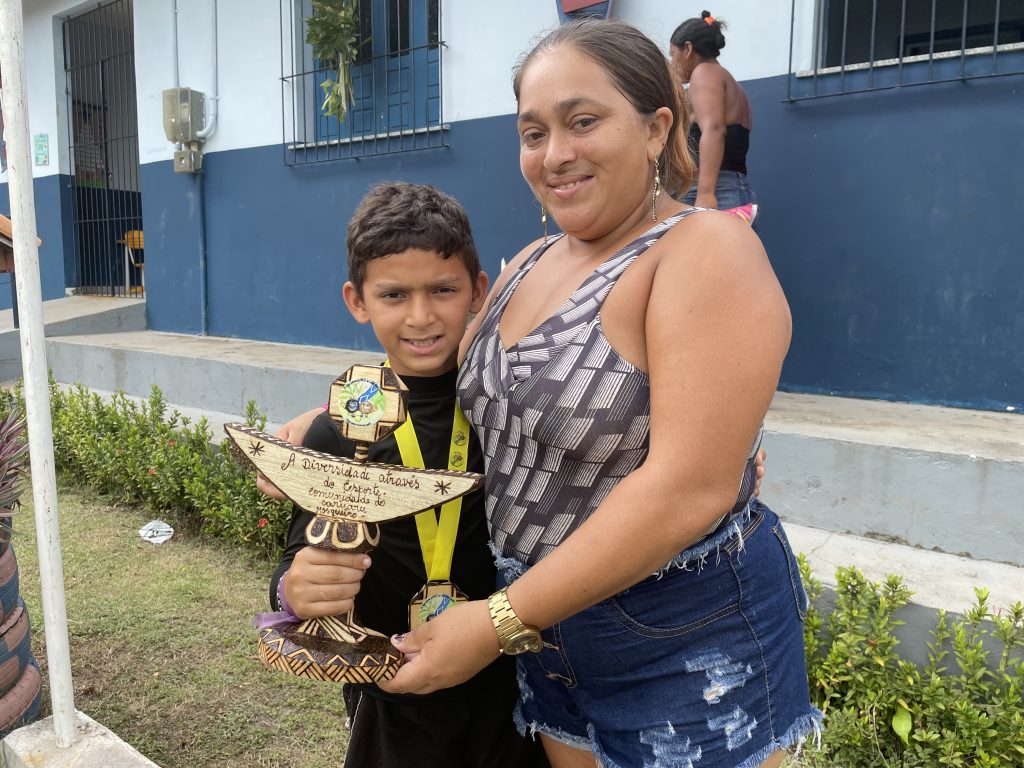 Maria Nascimento, contou que ficou feliz pelo incentivo que a gestão está promovendo na escola.
