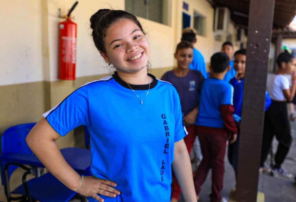 Estudante Eduarda Rodrigues Ramos, 12 anos, também apoia a melhoria da alimentação escolar na Escola Gabriel Lages