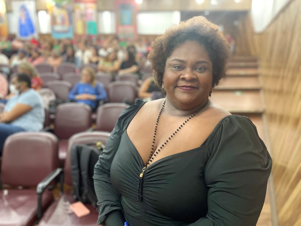 A coordenadora pedagógica, Sônia Feio, pontou a importância dos encontros para a educção da rede municipal