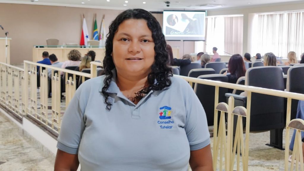Lilian Saldanha, conselheira tutelar em Mosqueiro: "a formação vai ajudar muito no momento do atendimento à criança"